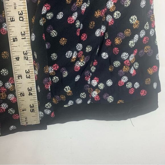 Garnet Hill women's size 14 polka dot Black White Dress Cuffed 3/4 Sleeves - Picture 8 of 12